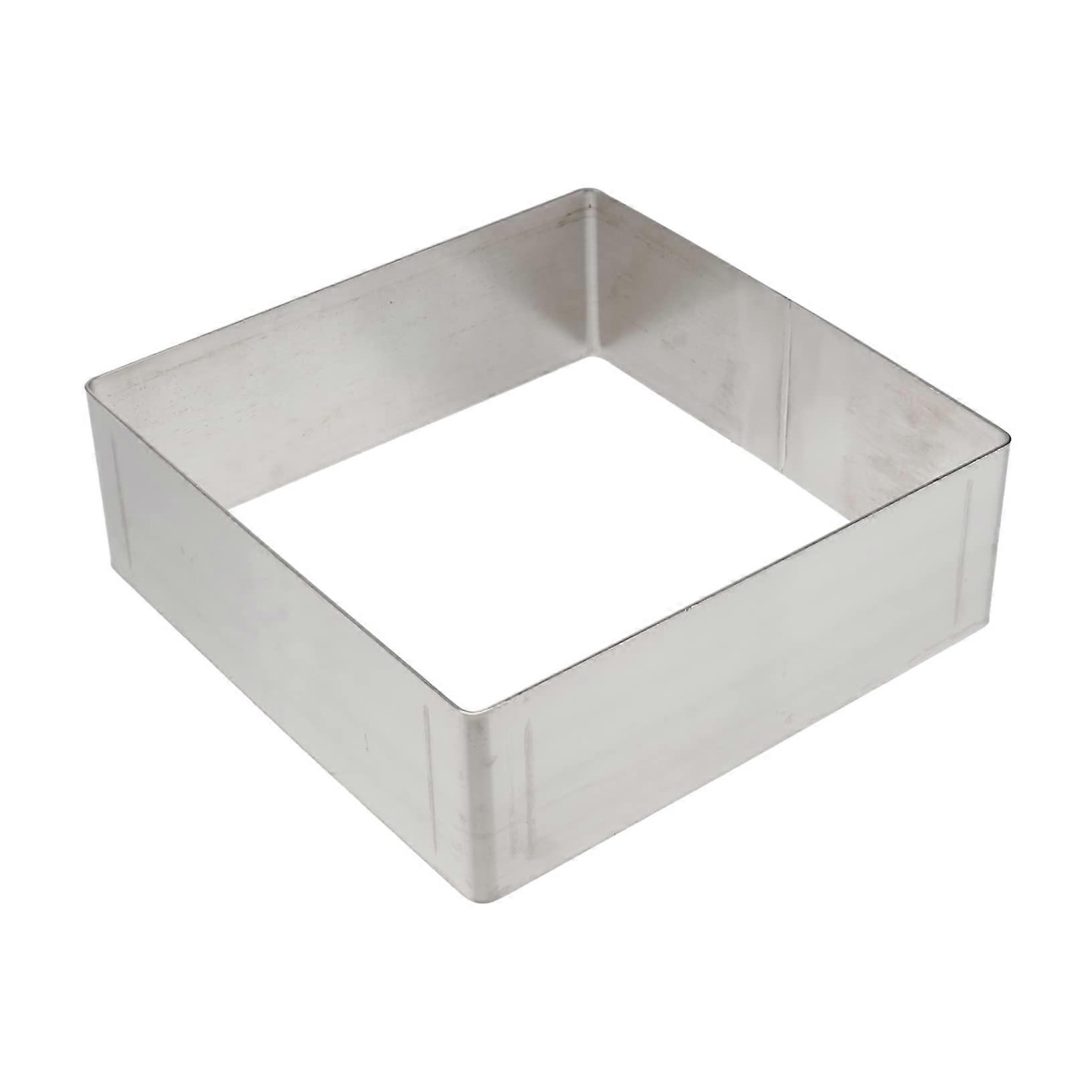 Stainless Steel Cake Ring 5.9 Inch Square Mousse Mold for Precise Pastry Shaping and Baking