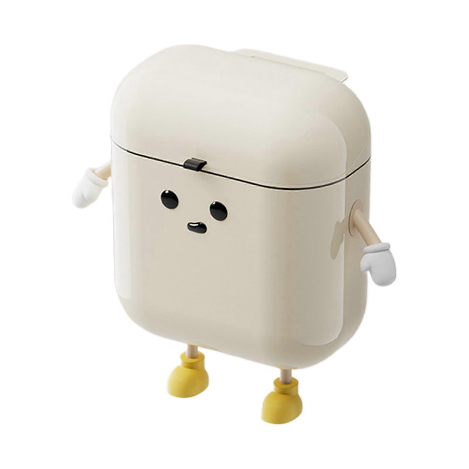 Kitchen Hanging Trash Can with Lid, Wall Mounted Cabinet Door Garbage Bin, Space Saving Design