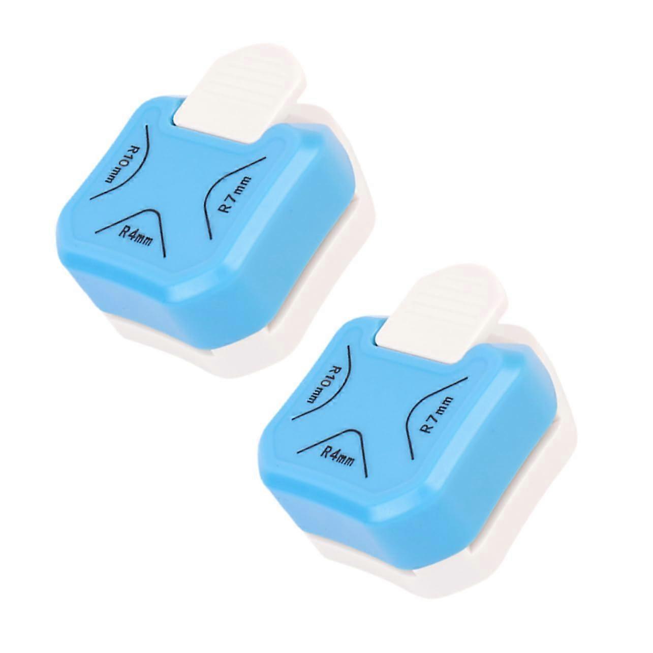 2pcs MultiAngle Corner Rounder Punch with Embossing Texture for Card Making and Scrapbooking