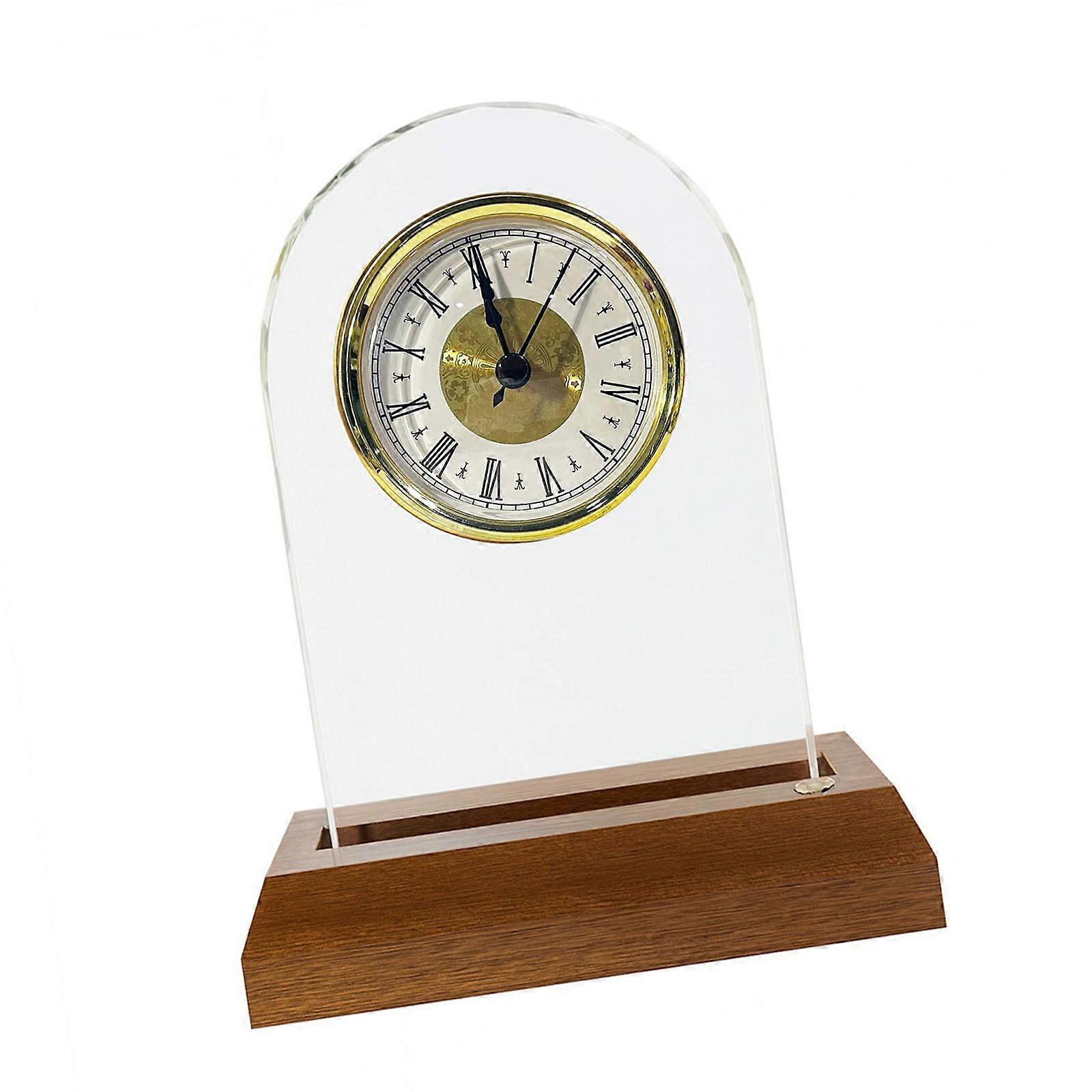 Personalize Crystal Clock With Engravings And Gentle Ideal Various And Multicolor