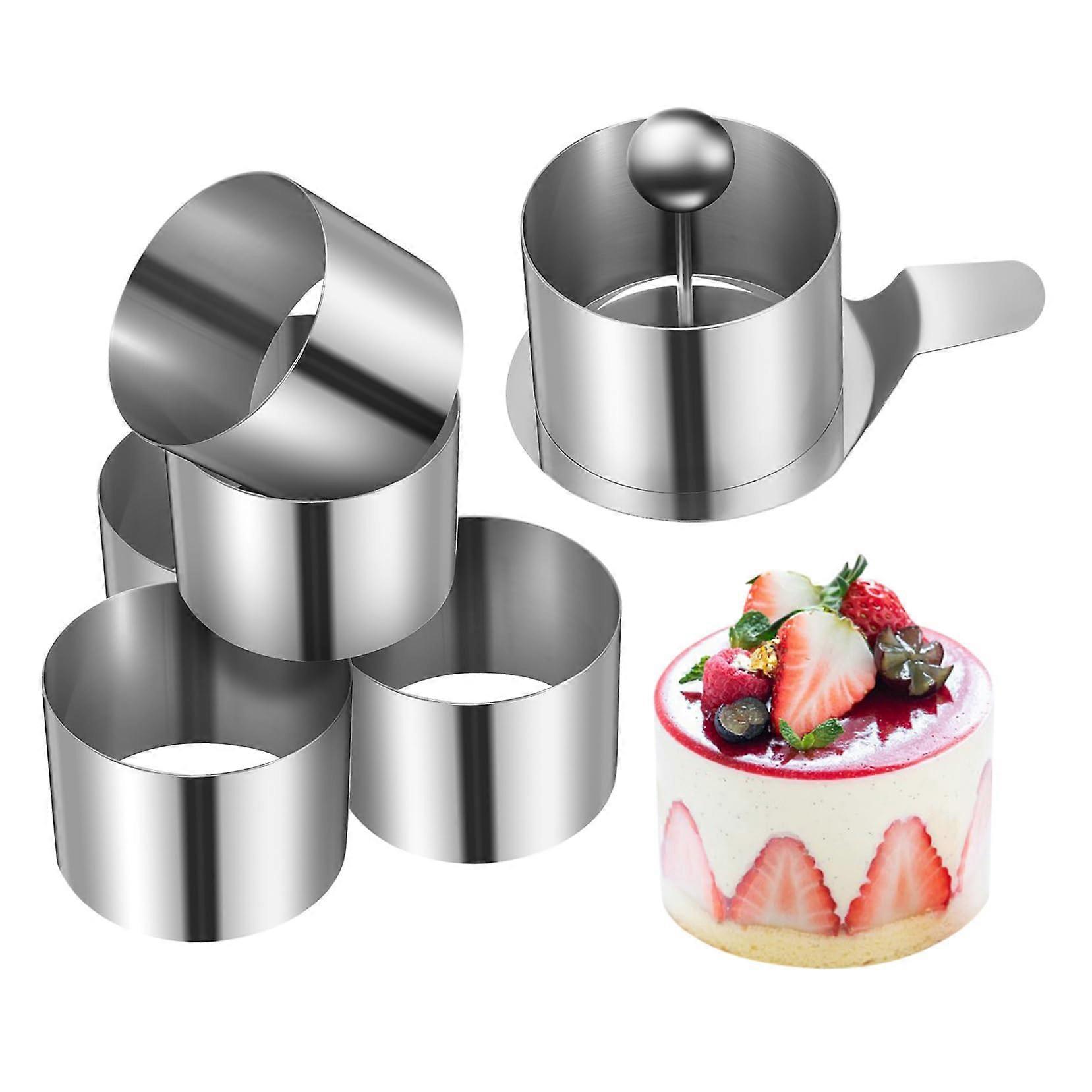 Stainless Steel Cake Ring Mold for Mousse Cakes, Easy Release, Round Shape, MultiDessert Use