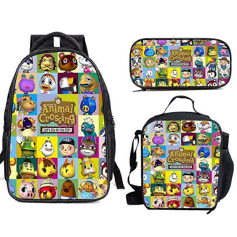 Animal Forest Student Bag, Youth Backpack, Student Backpack Three-piece Set