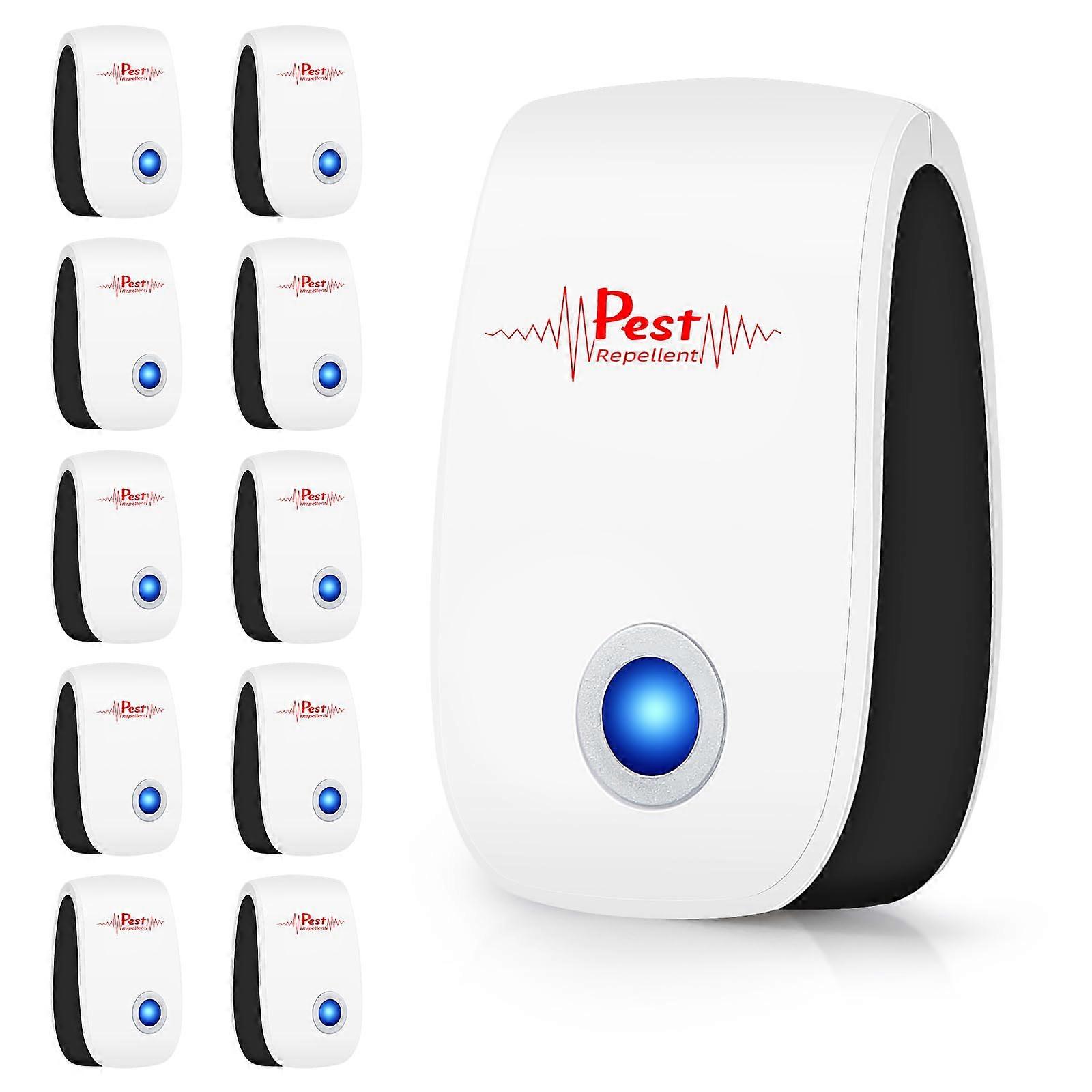 10 Pack Ultrasonic Pest Repeller Plug In Indoor Electronic Mouse Rodent Insect Control Red