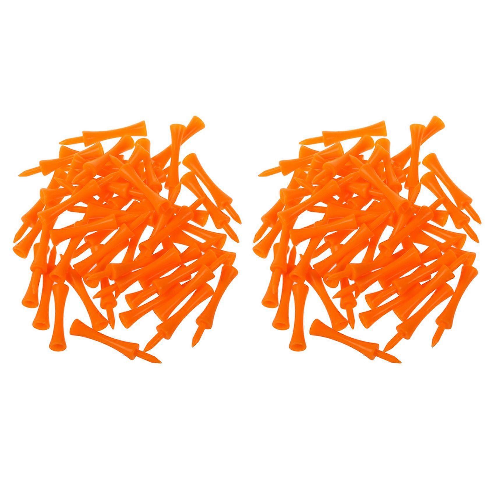 100Pcs 70mm Big Castle Golf Tees (Orange)