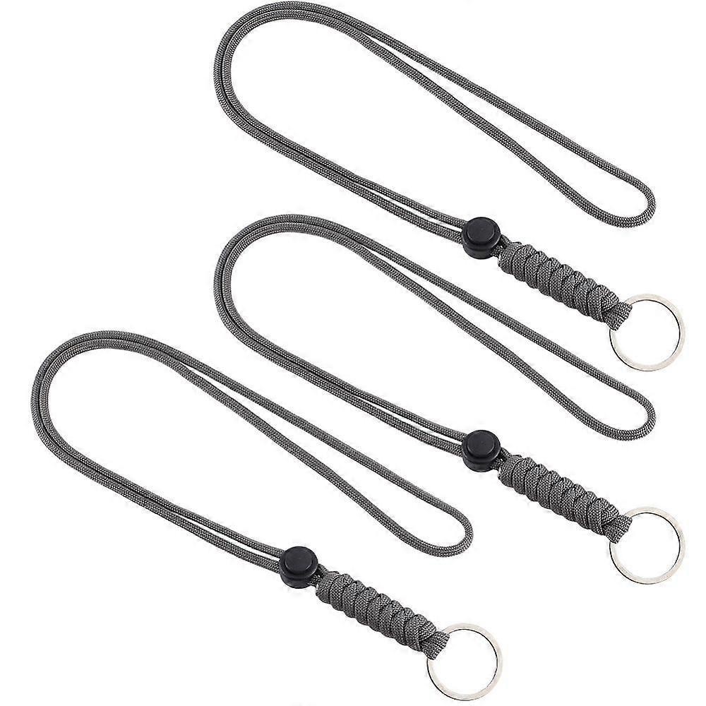 Polyester Keychains with Iron Split Rings Gray 460x30x12.5mm