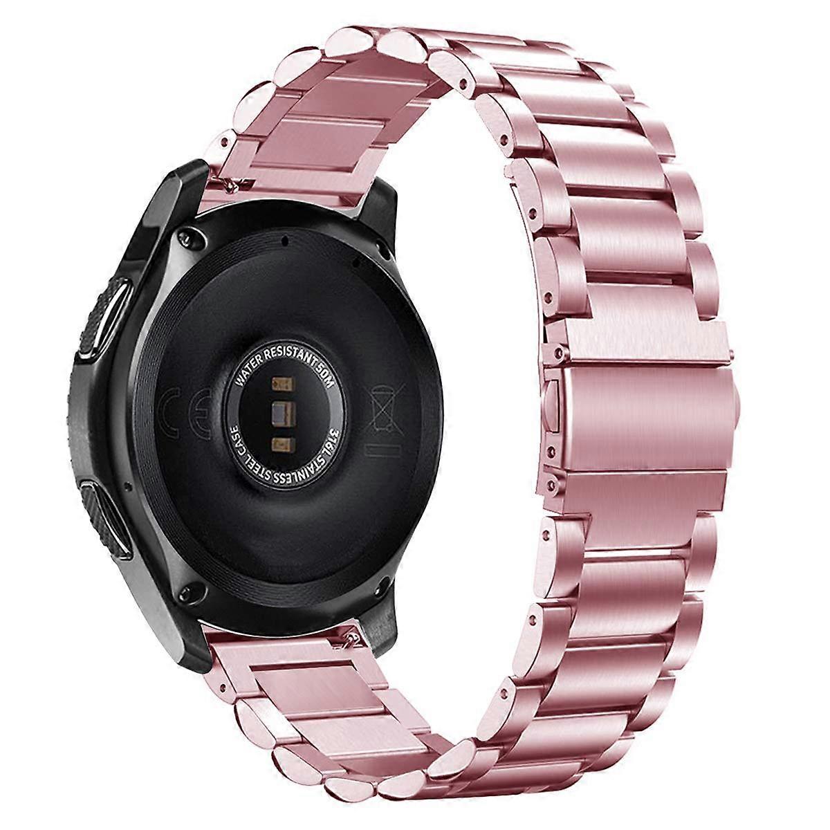 Rose Pink Stainless Steel Adjustable Quick Release Strap for OnePlus Watch 2/2R/1