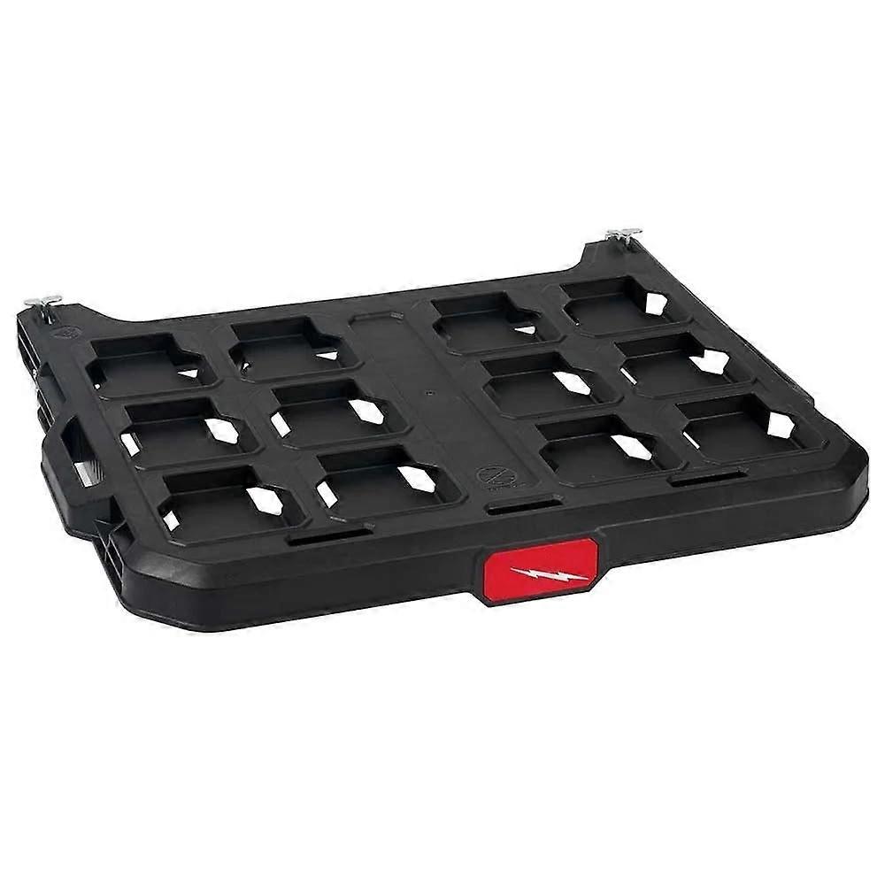 Heavy Duty Racking Shelf Compatible with PACKOUT 50 lb Capacity ETrack Compatible Impact Resistant Black 16.6x21