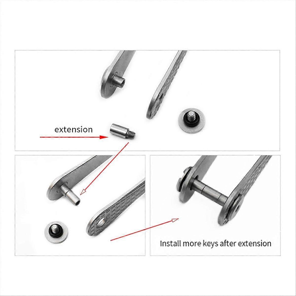 Titanium Alloy Key Organizer Men's Mini Key Clip Key Chain Hook