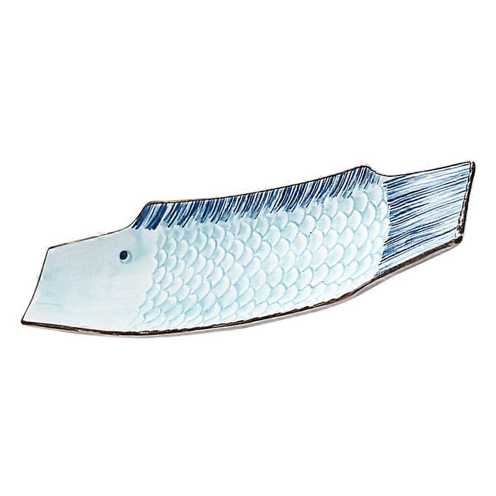 Sushi Plate Ceramic Fish Shaped Food Serving Plate Creative Design