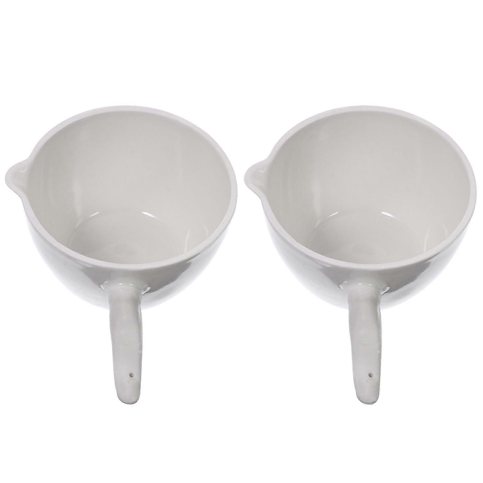 2pcs Evaporating Basin Round Evaporating Container Laboratory Equipment with Handle