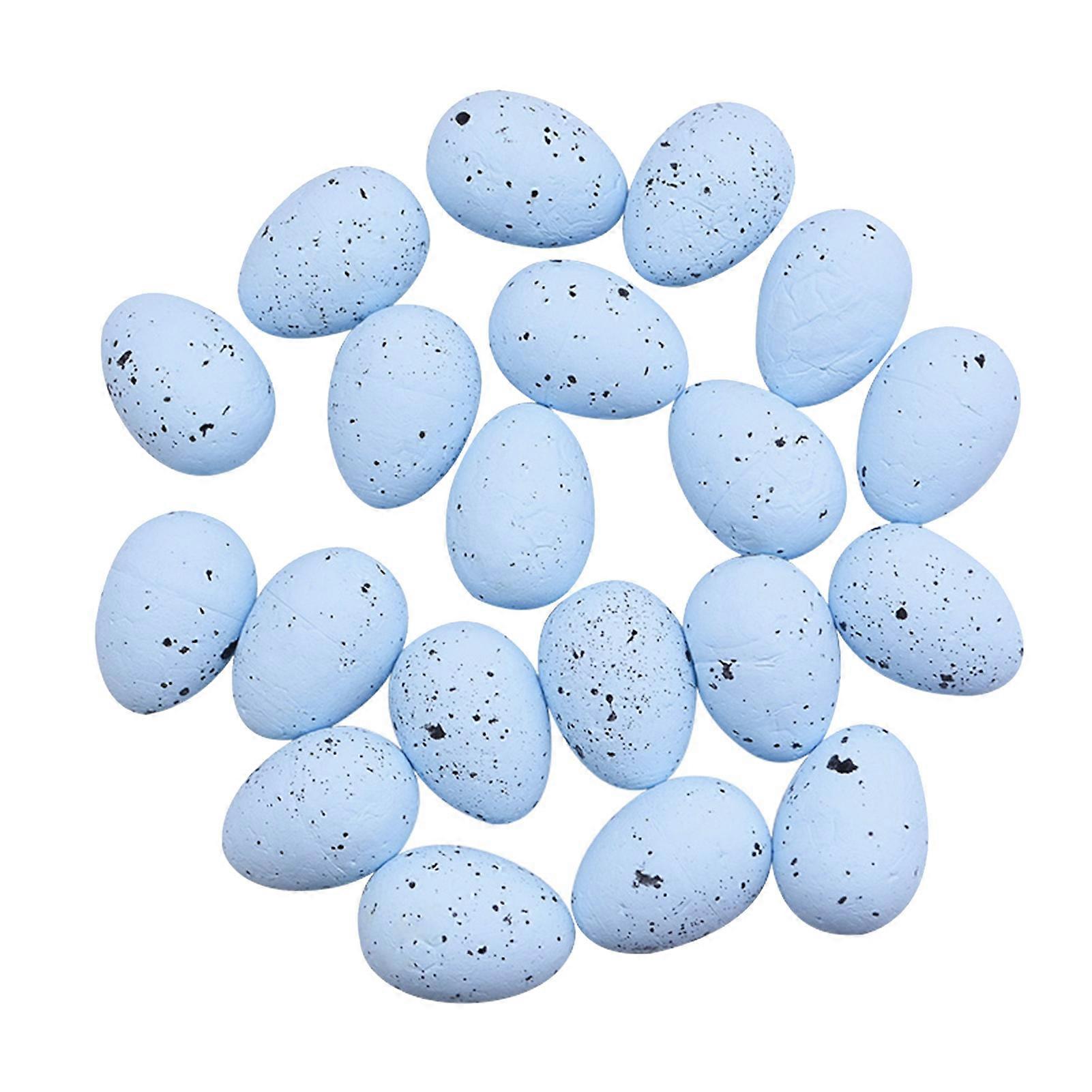 20Pcs/Bag Artificial Bird Egg Comfortable Touch Create Atmosphere Realistic DIY Foam Happy Easter