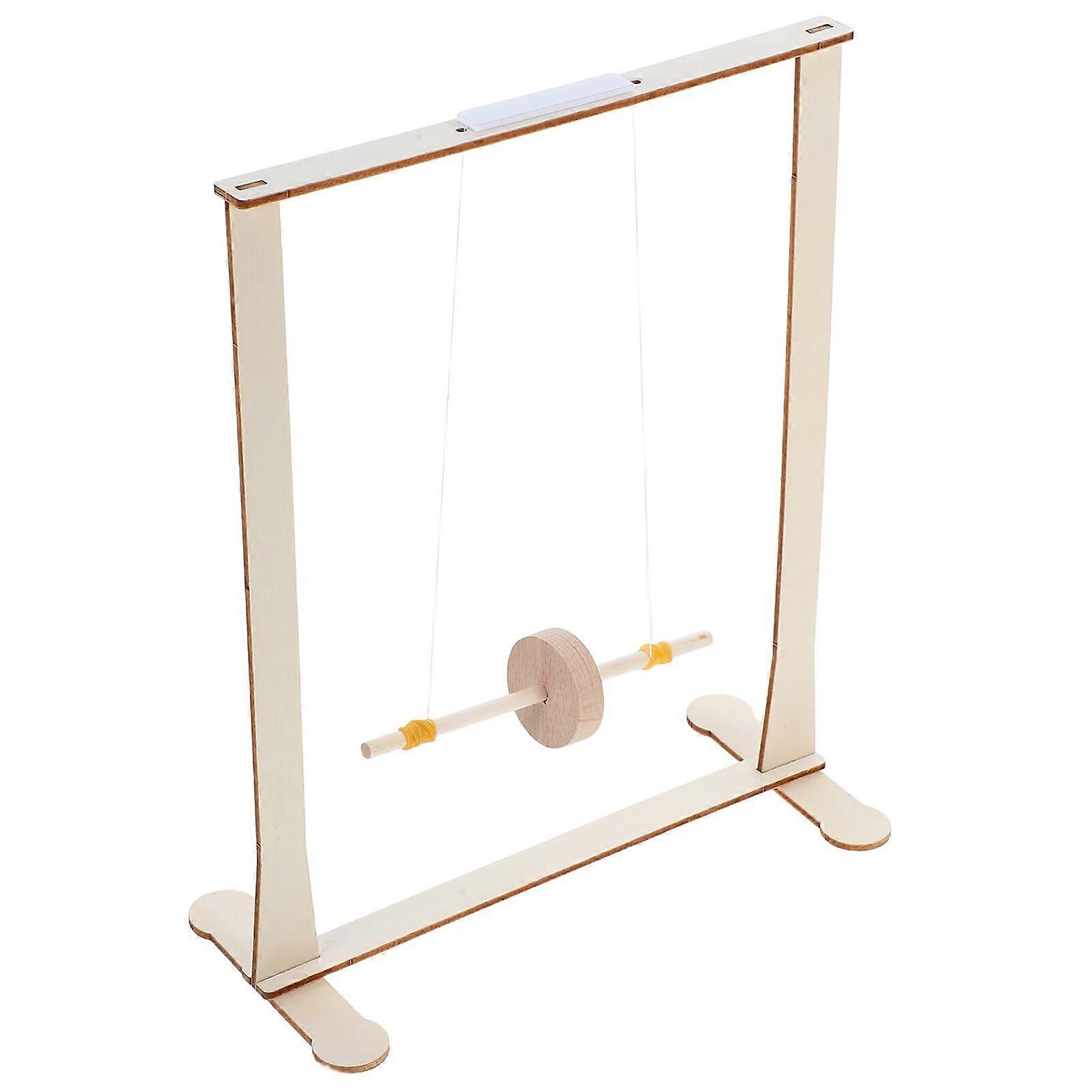 Wooden Maxwell Wheel Physics Experiment Kit for Kids, STEM Science Educational Gravity Learning Tool