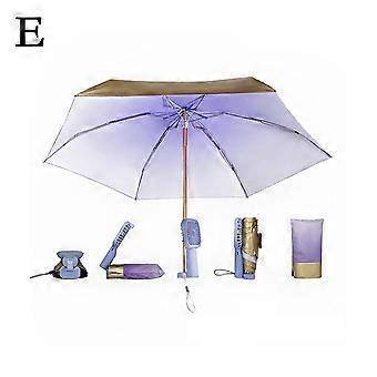 1 Pack Alloy Plastic Fan Sunshade Umbrella with 900 Mah Battery Portable Uv Protection Cooling Breeze for Outdoor Travel Mat