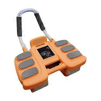 Orange,Ab Roller with Elbow Support,Rebound Ab Roller, Four Wheel Ab Roller Core Exercise, Home Gym,