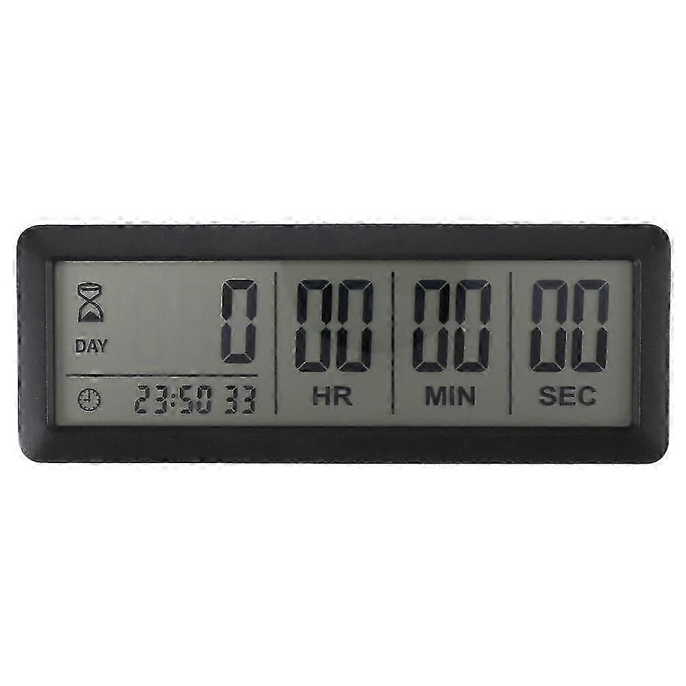 Big Digital Countdown Days Timer Clock - 999 Days Count Down Clock Timer for Graduation Lab Kitchen (Black)
