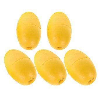 Ankerboje, ovale Wasserboje zum Angeln, 5 Stück, gelbe PVC-Bootsboje