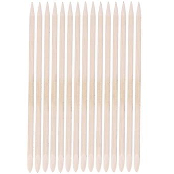 50 stk neglekunst orange træpinde neglebånd skubber død hud remover rengøring stick manicure værktøj