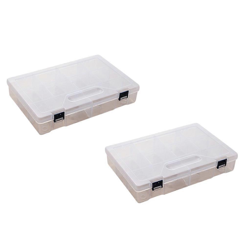 Tools Storage Box Organizer Box for Storage Using 2Pcs Multiple Grids White