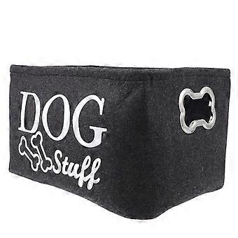 1 Pc Chien Jouets Feutre Boîte Simple Fournitures Pour Animaux De Compagnie Boîte De Rangement Multi-Usage Divers Boîte