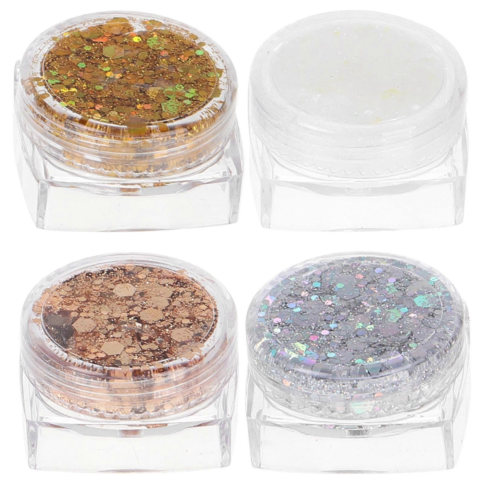 Makeup Flashing Glitter Face Glitter Gel for 4Pcs Multi