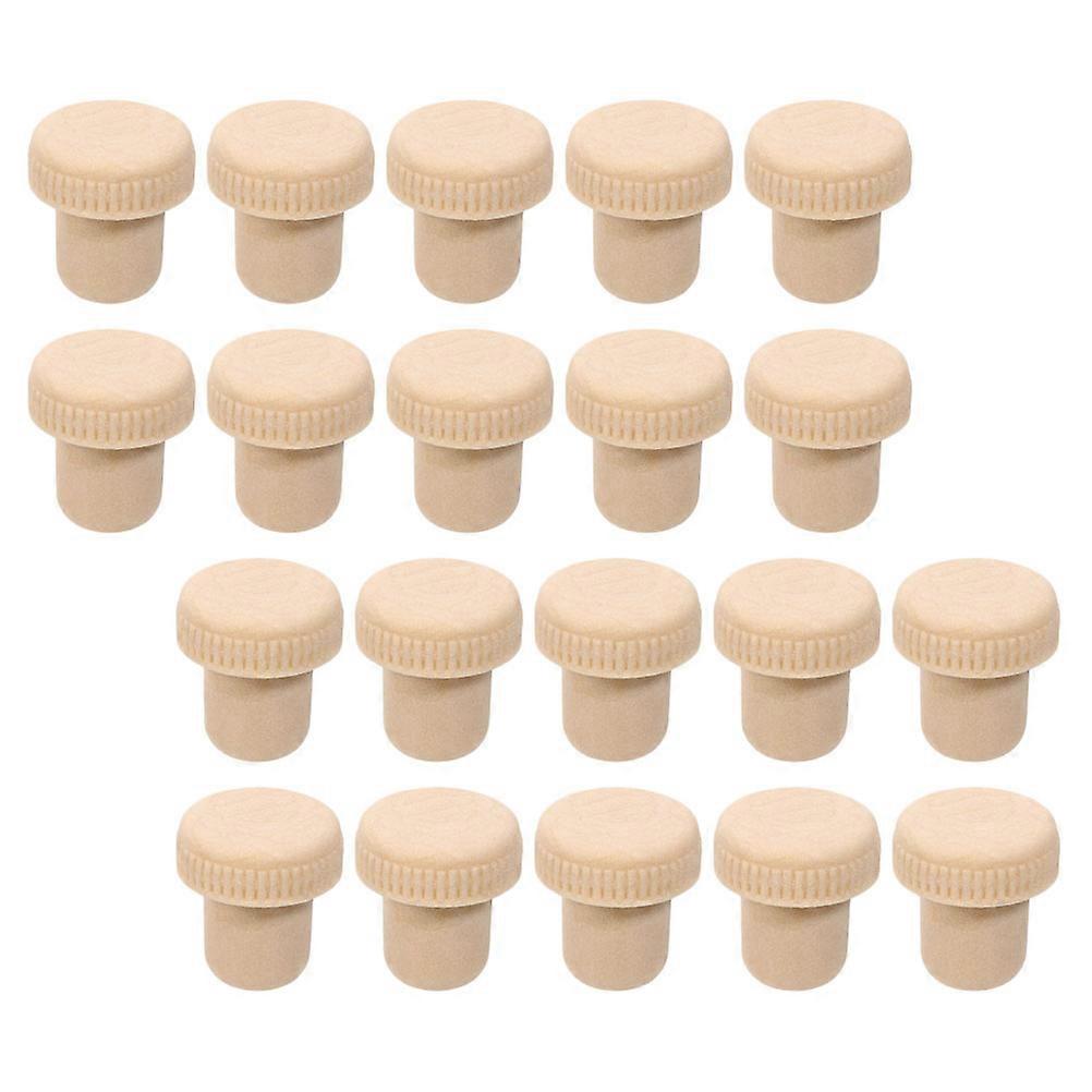 20Pcs Polymer Wine Bottle Stoppers Practical Kitchen Accessories (Assorted Color)