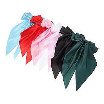 6pcs Fashion Bowknot Hair Clips: Delicate Ribbon Hair Clamps For Women Decorative Accessories For Women Parties And Daily Use