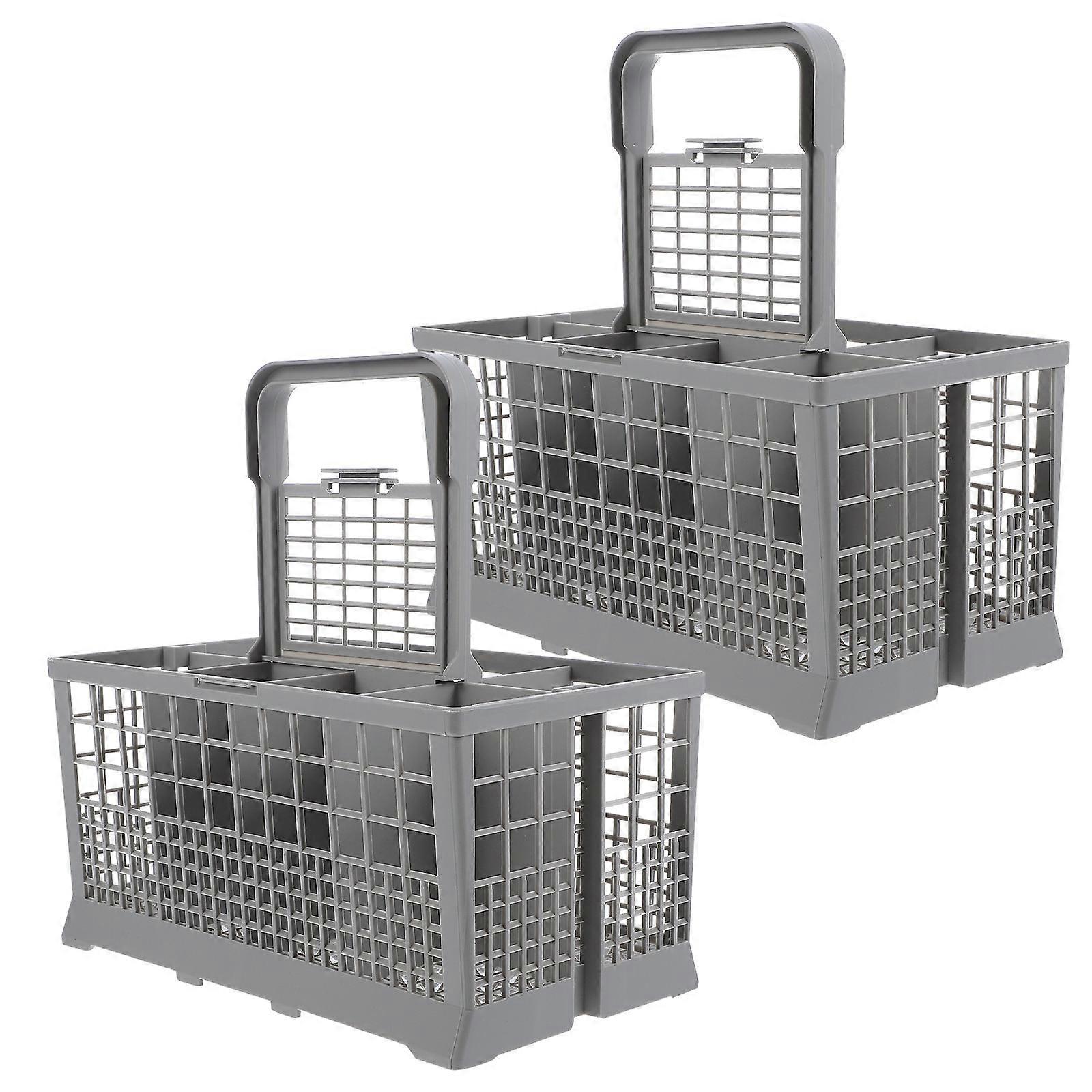 Kitchen Tableware Basket Tableware Drainer Holder for 2Pcs Dishwasher Use