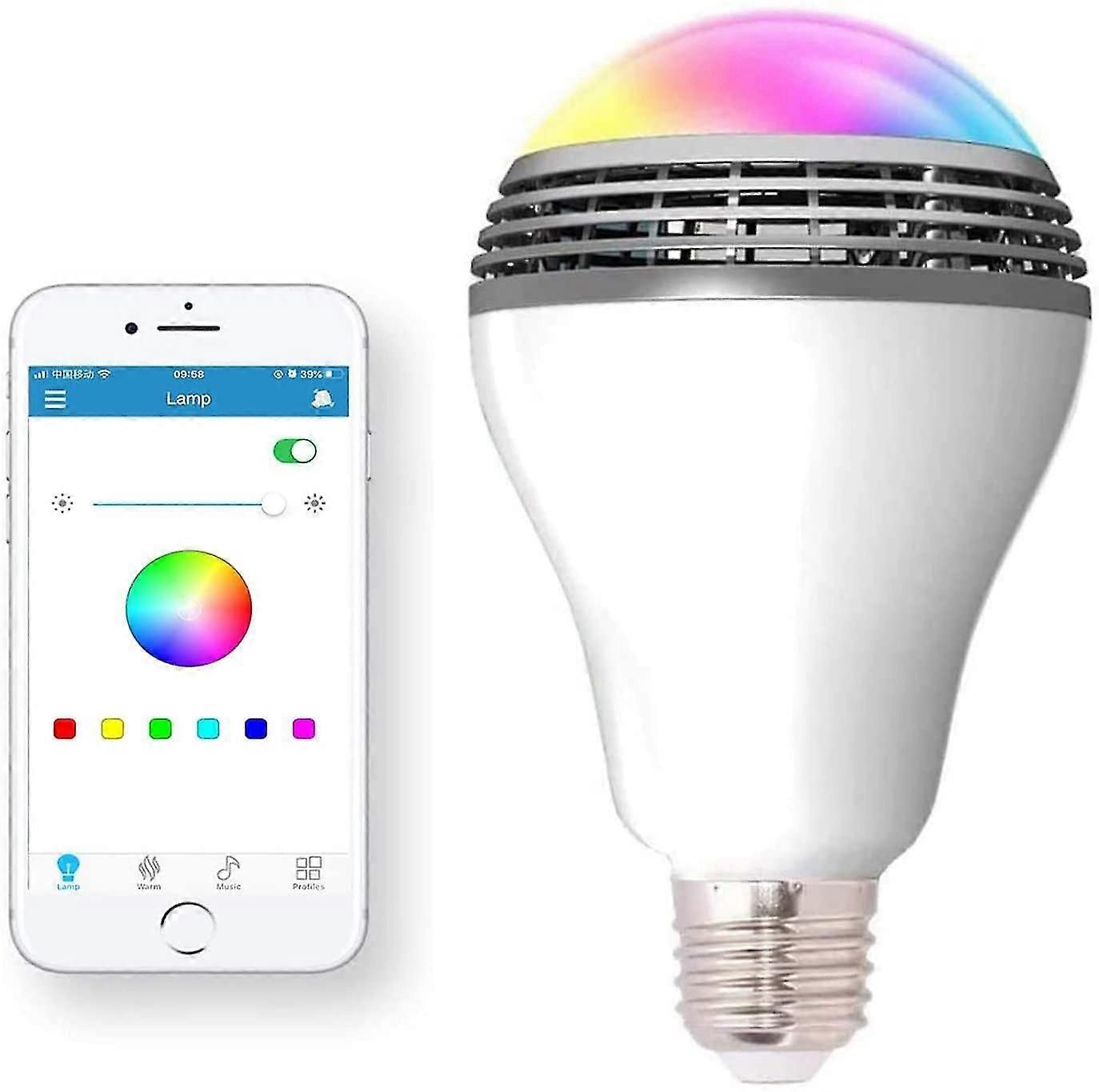 Bec inteligent cu difuzor Bluetooth Wireless Control Light Adjustment
