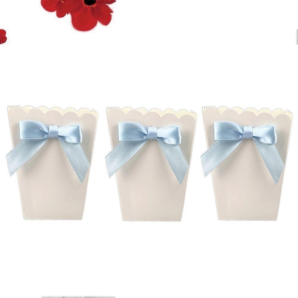 Popcorn Boxes Bow White Popcorn Boxes for Party Storage 12Pcs