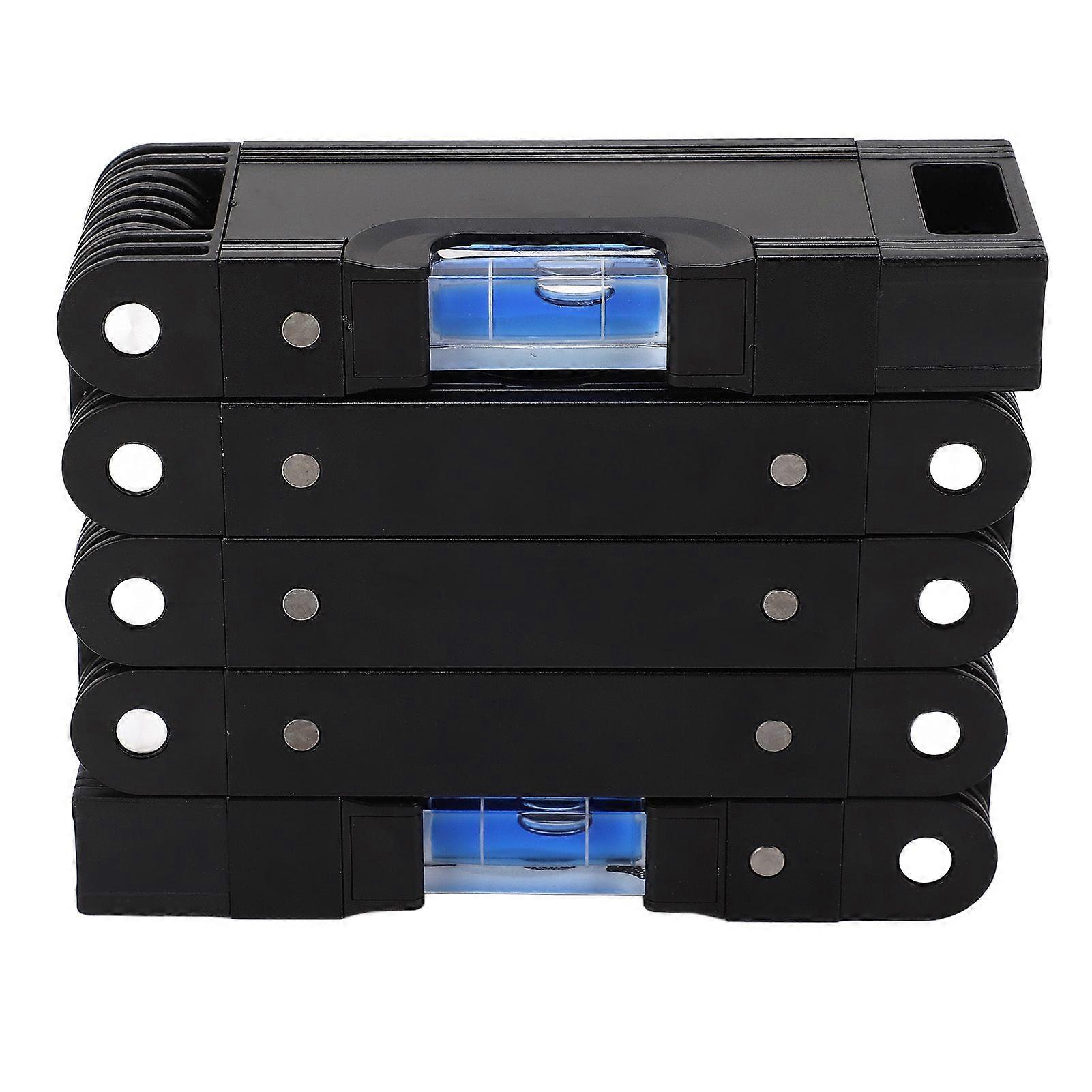 Folding Level Ruler Aluminum Alloy 4 Bubble Multifunction Multi Angle Accurate Foldable Level Measuring Tool