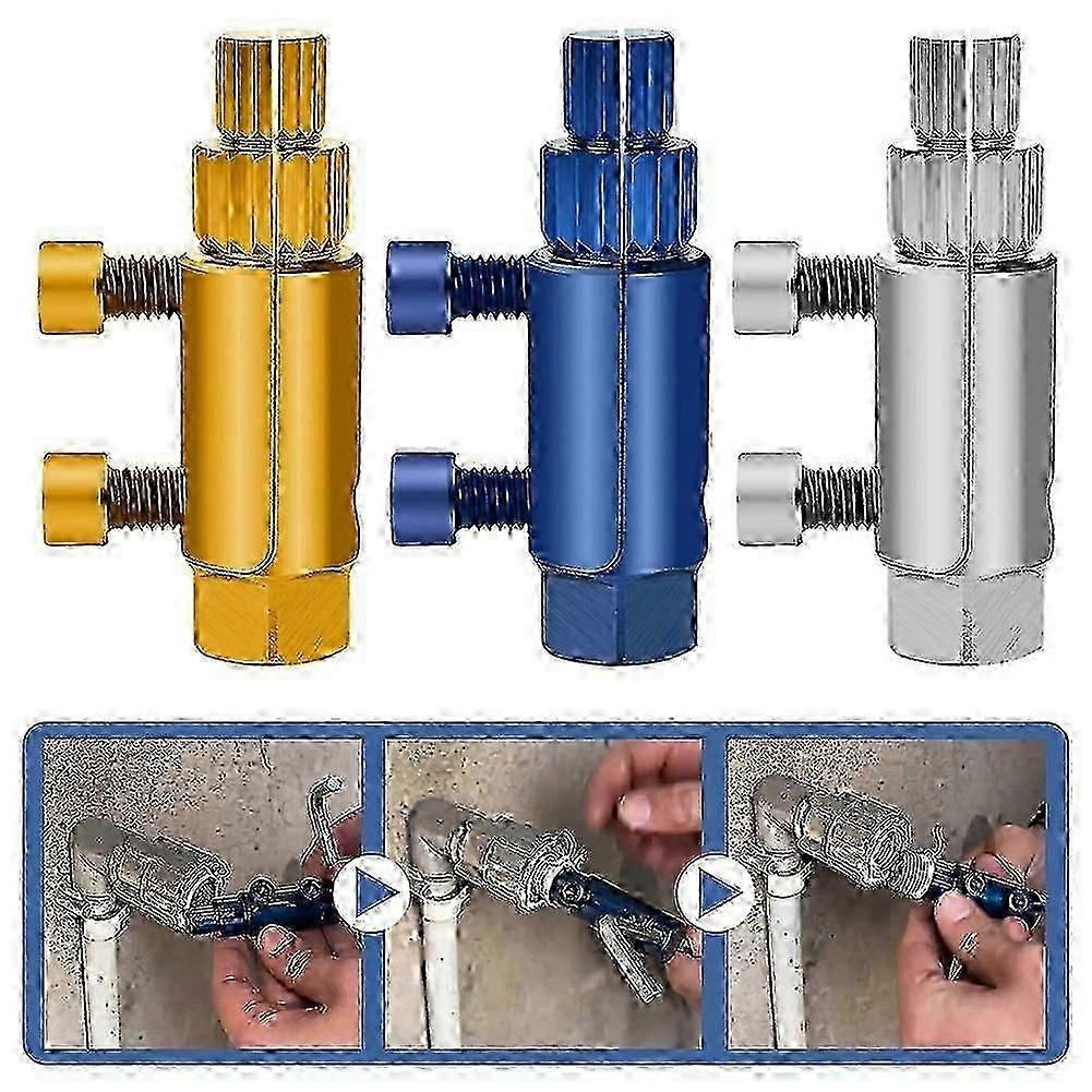 Upgrade Broken Pipe Thread Extractor Easy Out Stripped Screw Damaged-Bolt Extractor Plumber Tool