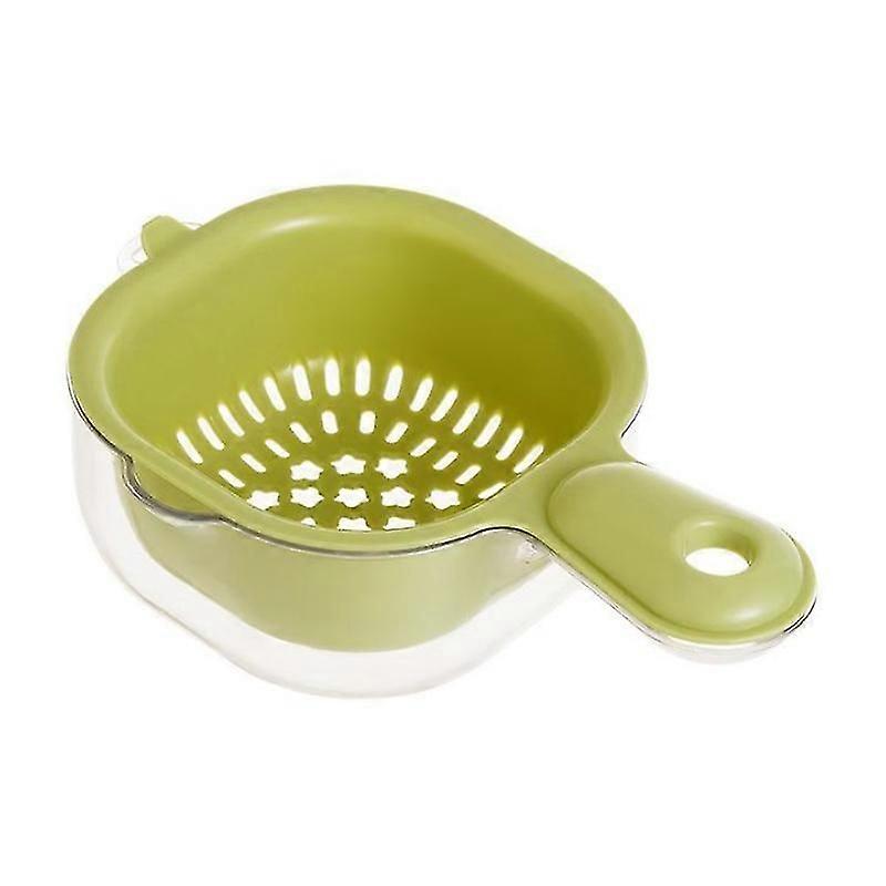Fruit Strainer Dual-Layer Veggie Colander Draining Basket with Handle