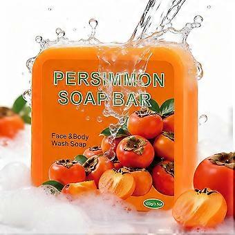 Persimmon Soap Bar 100g, Natural Odor Control Body Wash, Deep Cleaning Soap for Men & Women All Skin Types