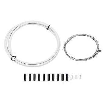 Compatible bicycle derailleur cable housing, universal bicycle inner core, road and mountain bike derailleur cable replacement kit, white.