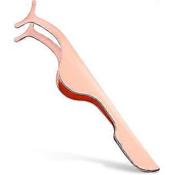 Valse Wimper Pincet 1 Stuk Gebogen Tip Fish Clip Applicator Tool Wenkbrauw Strip Separationrose Gold