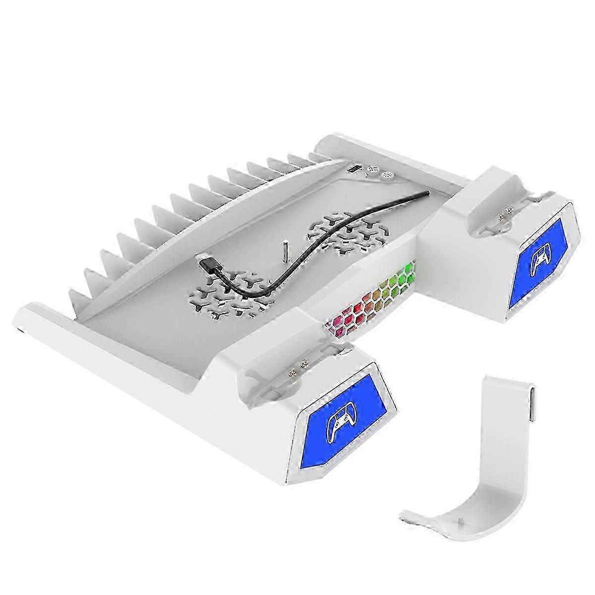compatible with Slim/ Console Cooling Base Controller Docking Station Disc Headphone Organizer with RGB Phantom