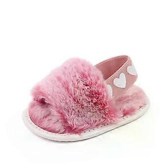 Striped Soft Sole Baby Shoes Faux Fur For born Spring Winter Cute Infant Toddler Boys Girls