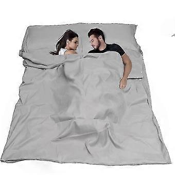 Double Sleeping Bag 180 X 210cm, Ultralight Microfiber Compact Sleeping Bag Sheet