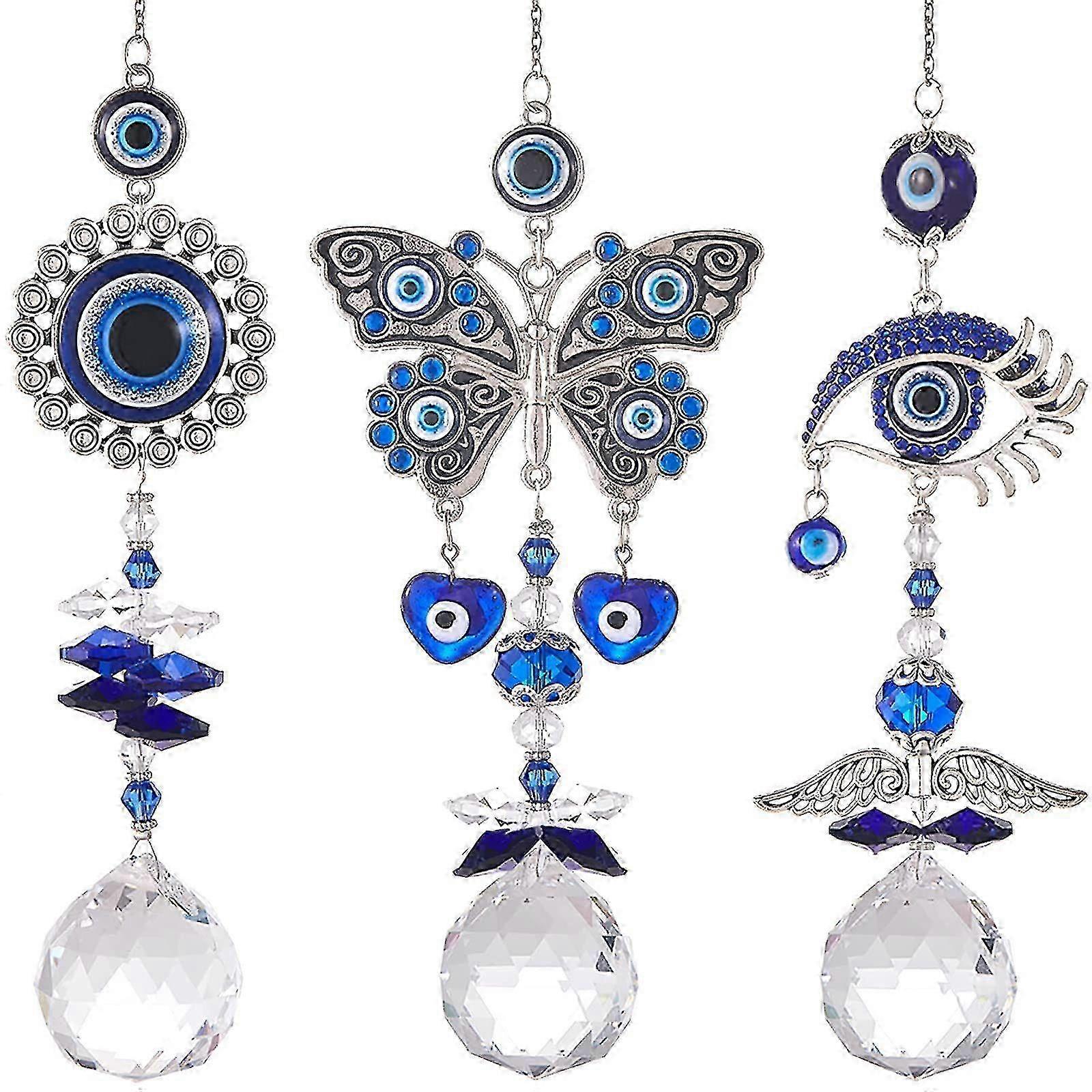 Devil's Eye Crystal Sun Catcher Pendant Wind Chime
