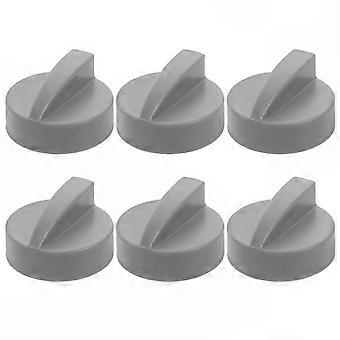 Universal 6pcs Toy Stove Knobs, Replacement Control Knobs for Pretend Play Kitchen Gas Heater Buttons & Dollhouse Appliance Accessories