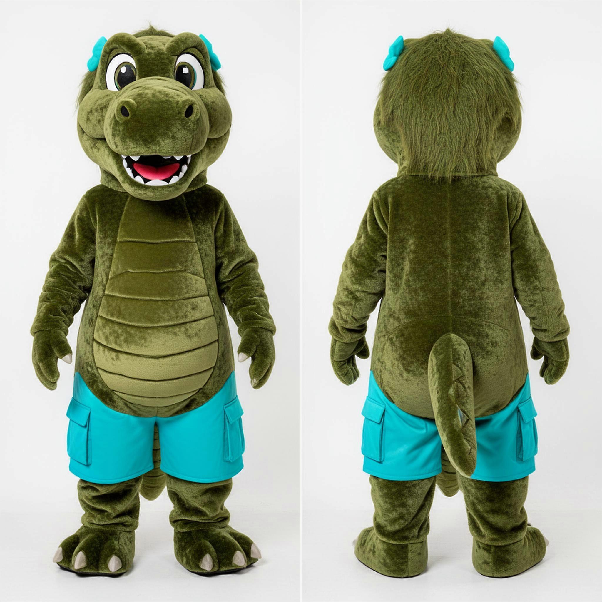 MASTICOT Olive Green Cuddly T Rex Mascot