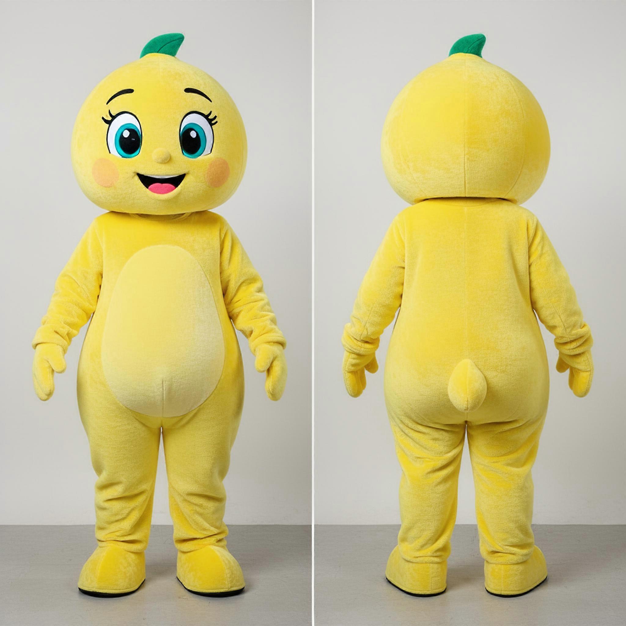 MASTICOT Lemon Yellow Flexible Contortionist Mascot