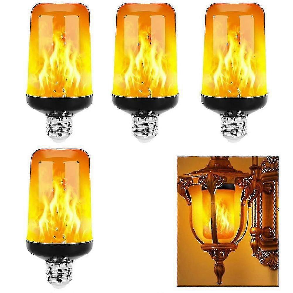Led Flame Light Bulb, 4 Modes Flickering Light Bulbs, E26/E27 Base Flame Bulb