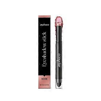 The Zephoco Rose-Colored Eyeshadow Stick Naturally Shows Color, Has A Fine Sparkle, Is Easy To Apply, And Comes With A Built-In Brush For Convenient E