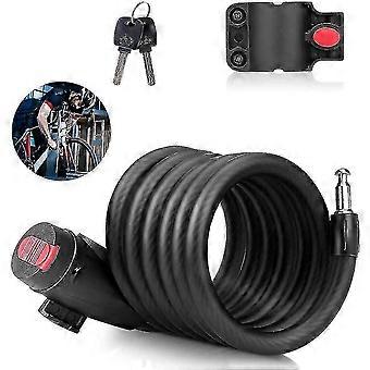 Bicycle Lock, 15 Mm Bicycle Lock With Key, Cable Lock Not emo0901