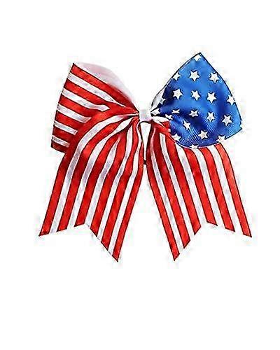 Red White Blue 8 Inch Cheer Bow