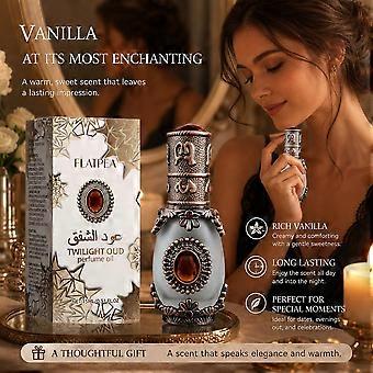 Oud Vanilla Perfume Oil - Long Lasting Drop Applicator for Women Men Fragrance