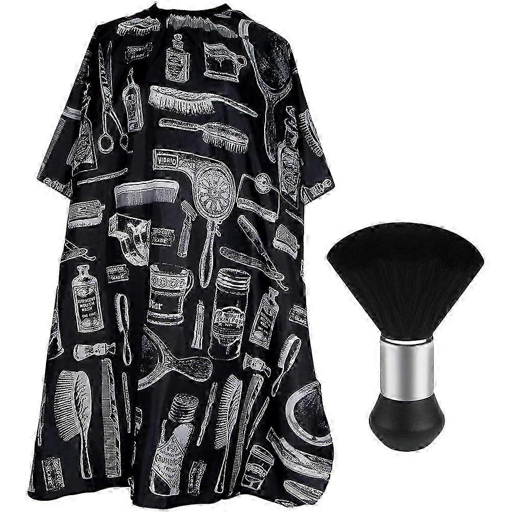 Barber Cape Neck Duster compatible with Hair Dressing 1Set Multi Fabric