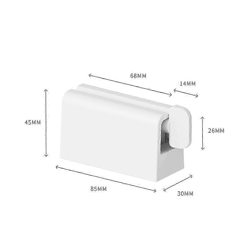 Automatic Toothpaste Dispenser Toothpaste Extruder compatible with Home 2Pcs White Plastic