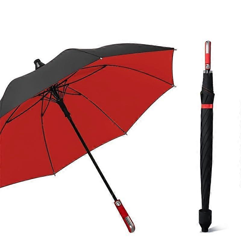 Large Automatic Umbrella Double Layer Windproof Canopy Long Handle CarMounted with Cover